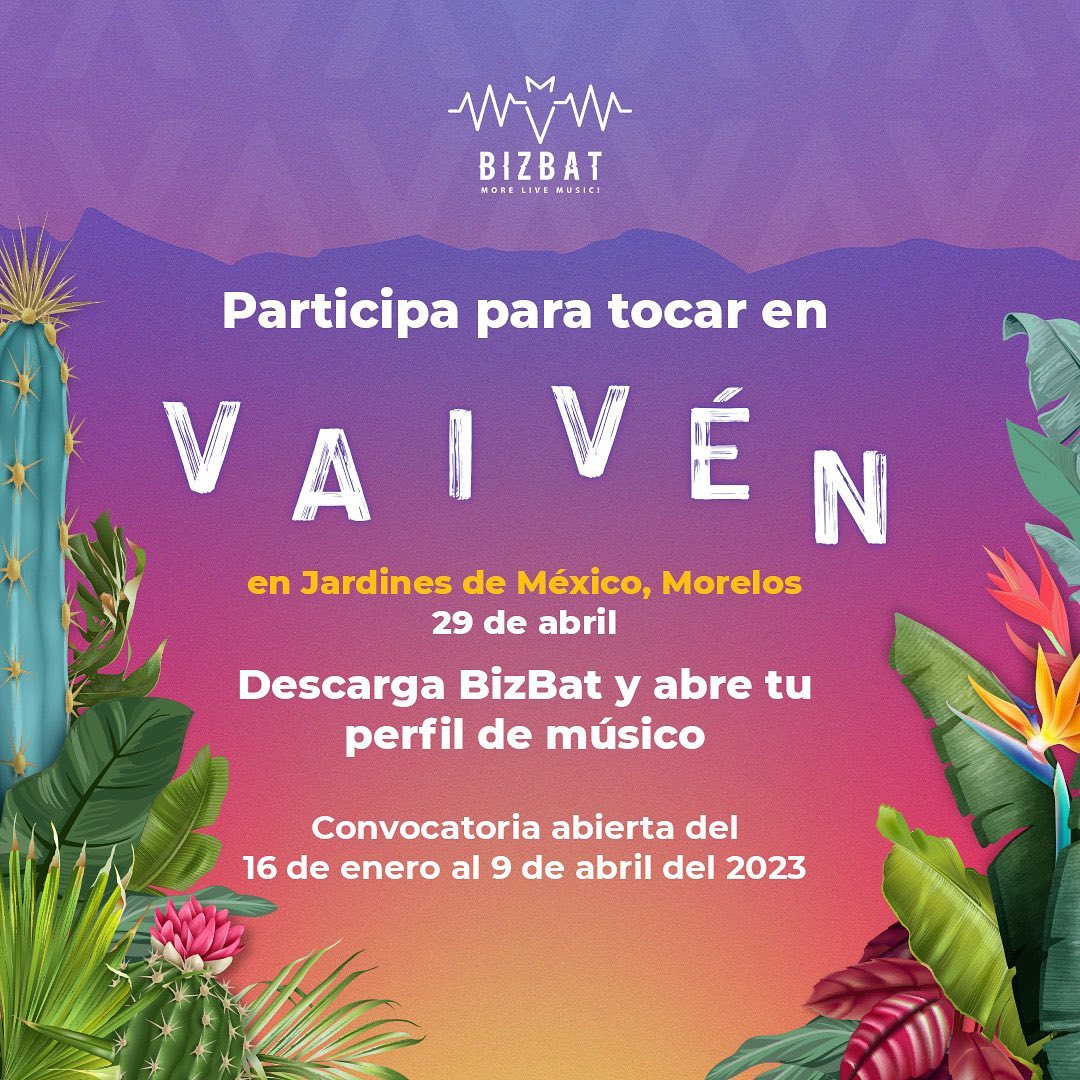 BizBat lanza convocatoria  para participar en los mejores  Festivales de México.   -	Su comunidad rebasa ya los 200,000 usuarios.